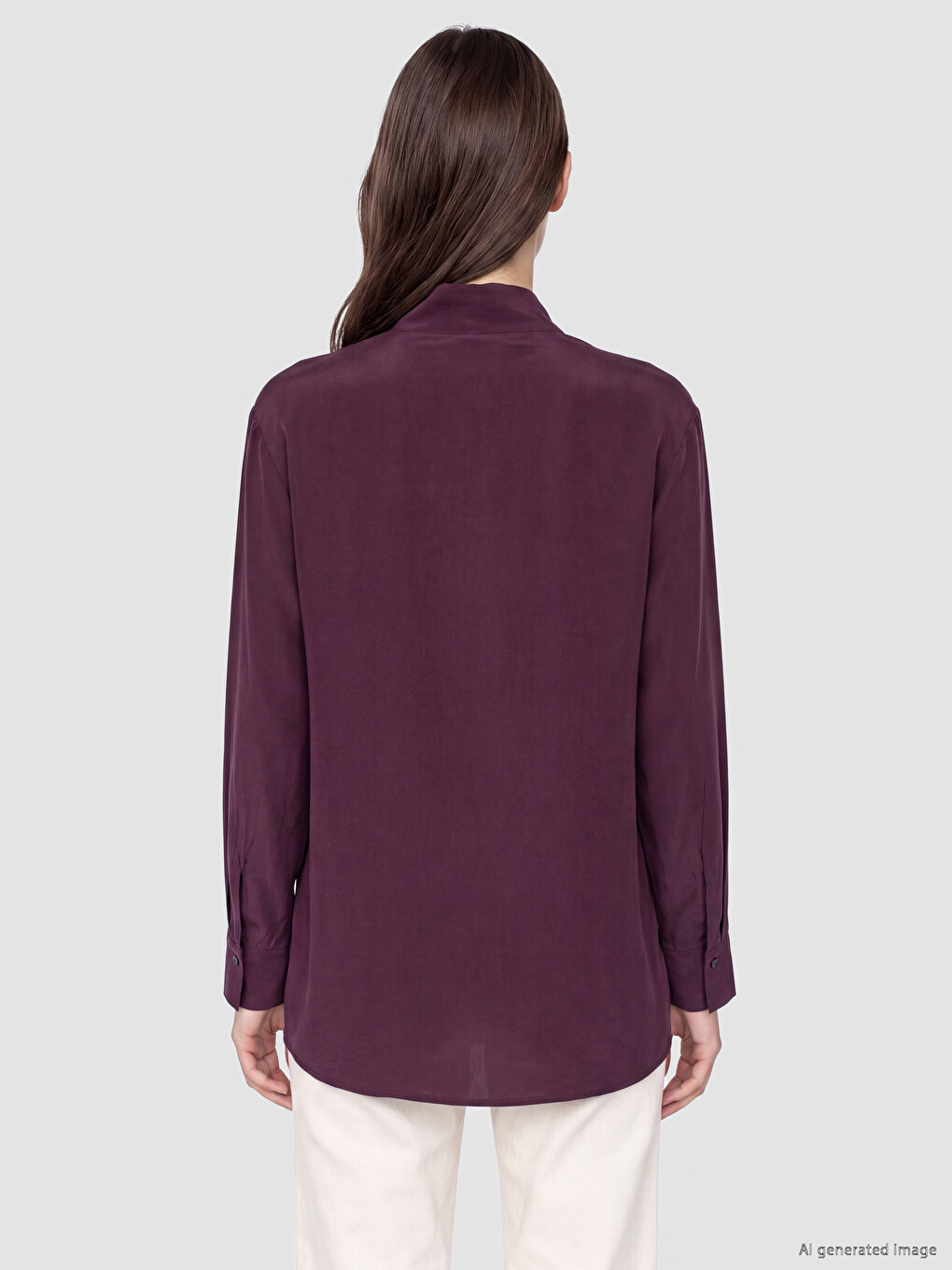 Woman Bordeaux Shirt Tunic-3