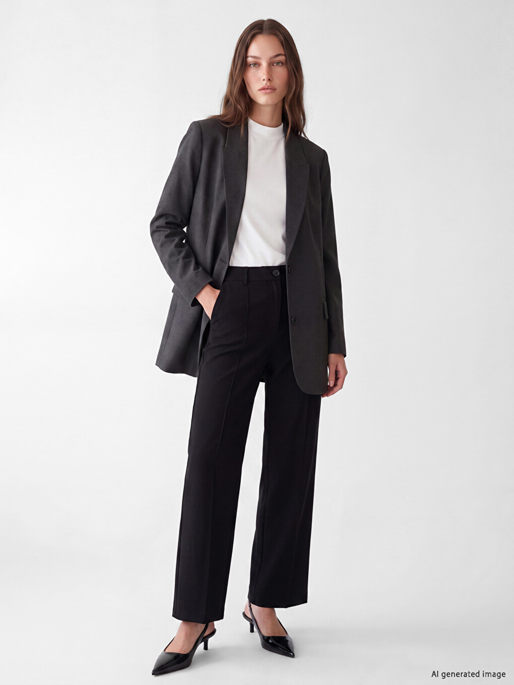 Woman Anthracite Blazer-1
