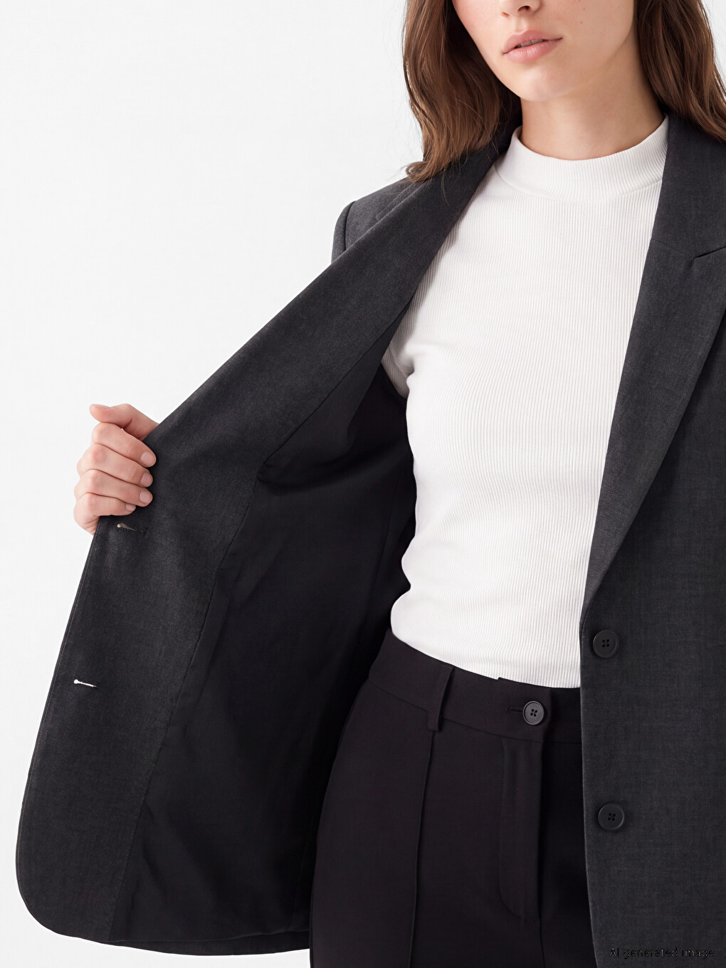 Woman Anthracite Blazer-2