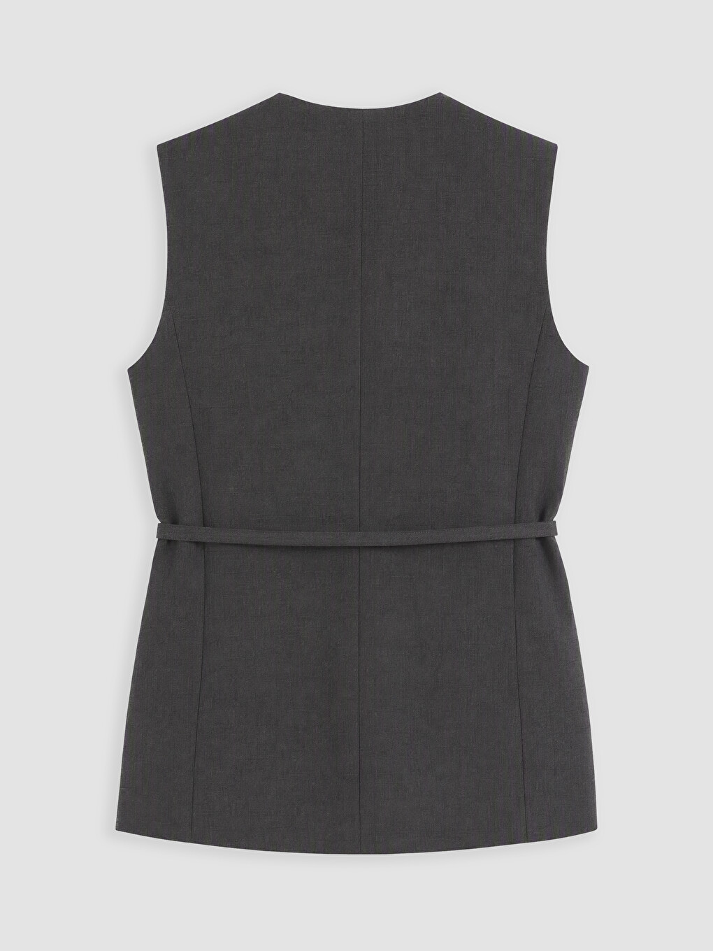 Double Breasted Waist Sashed Women's Classic Waistcoat-6