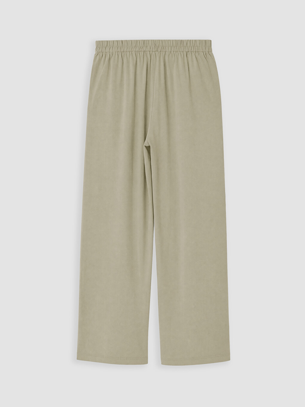 Haki Beli Lastikli Geniş Paça Kadın Pantolon-6