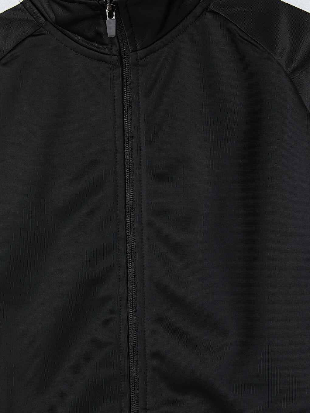 سویتشێرتی پیاوانی بە زیپی Mock Neck خەتخەت-5