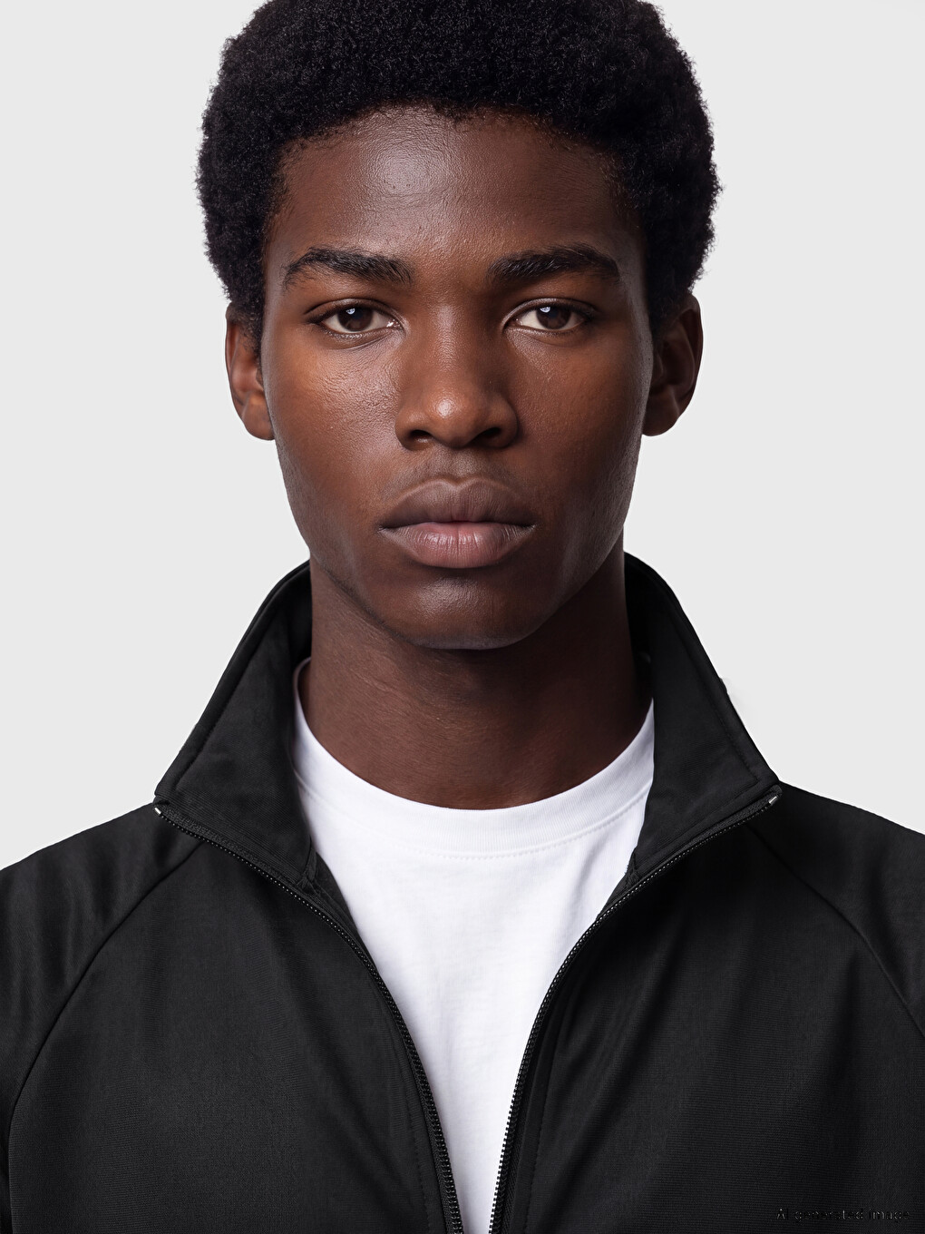 سویتشێرتی پیاوانی بە زیپی Mock Neck خەتخەت-2