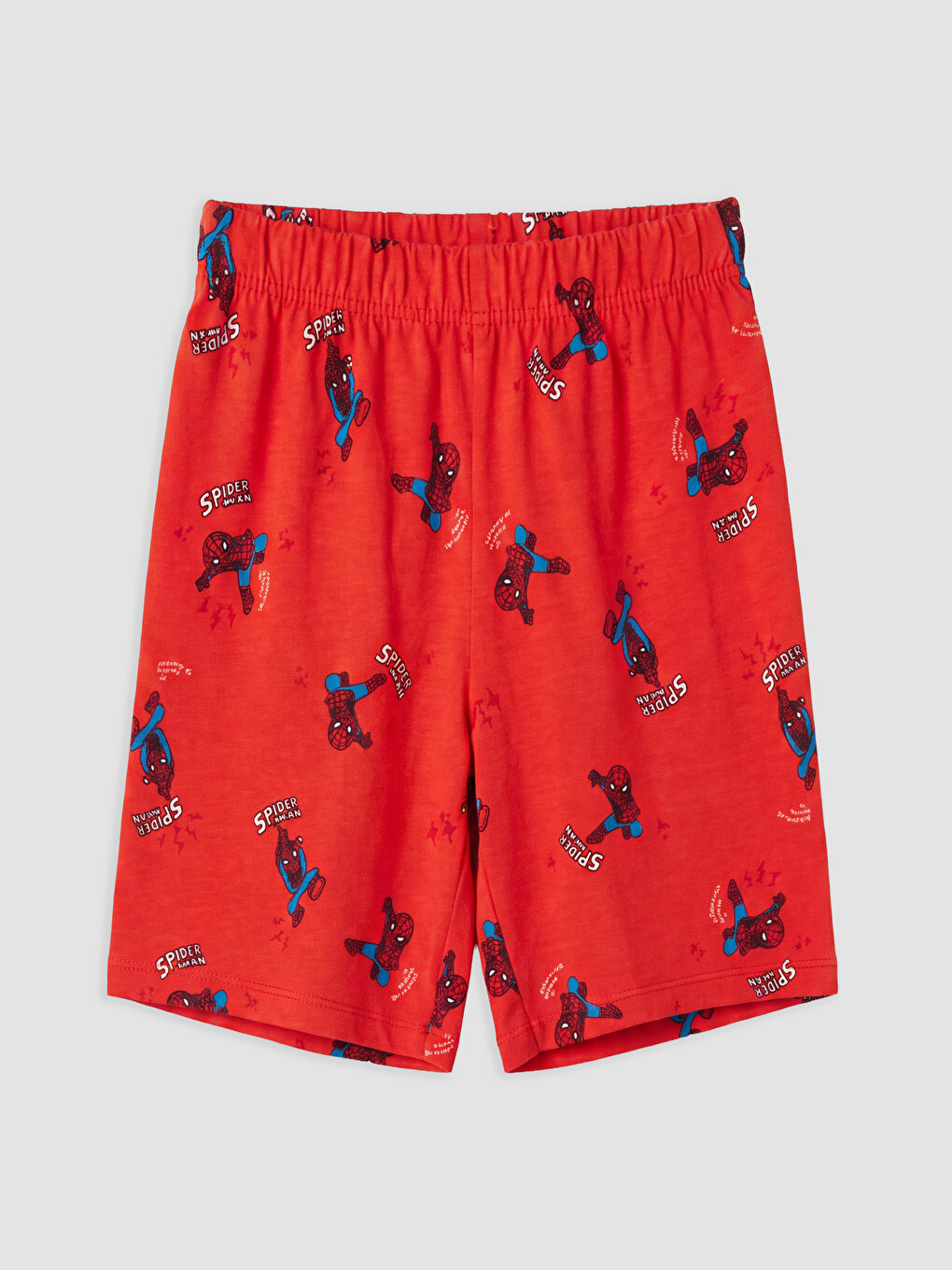 Kırmızı Spider-man Baskılı Erkek Çocuk Şortlu Pijama Takımı-3