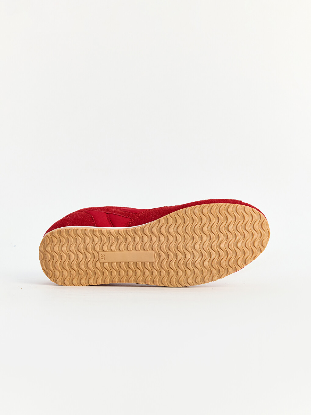 Kırmızı Süet Görünümlü Kadın Sneaker-3