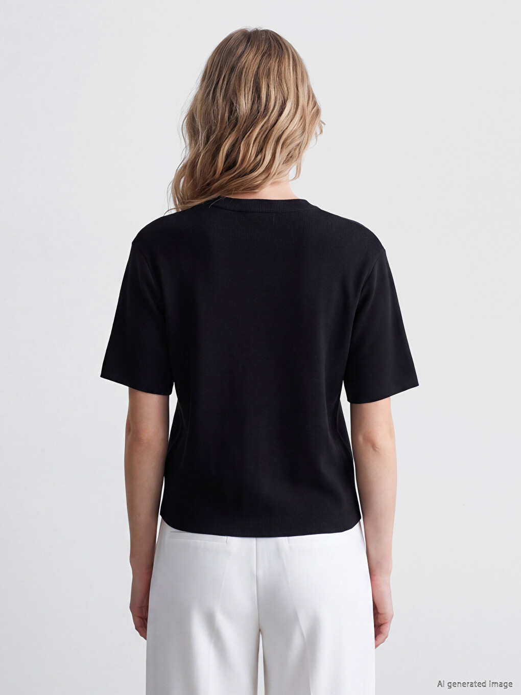 Women's Short Sleeve Knitwear Sweater-3