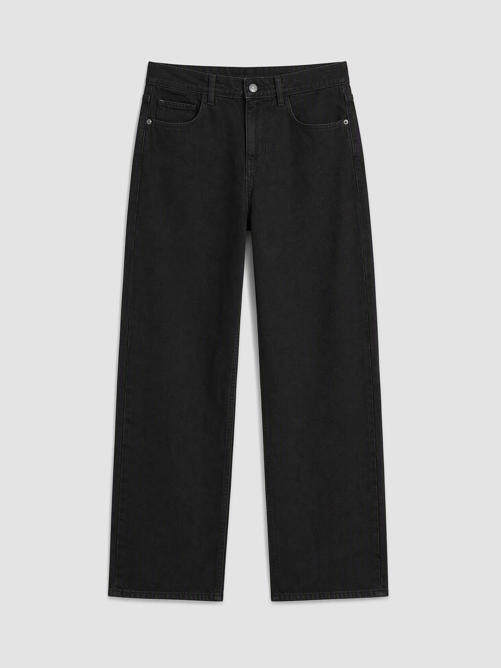 Siyah Super Baggy Fit Erkek Jean Pantolon-4