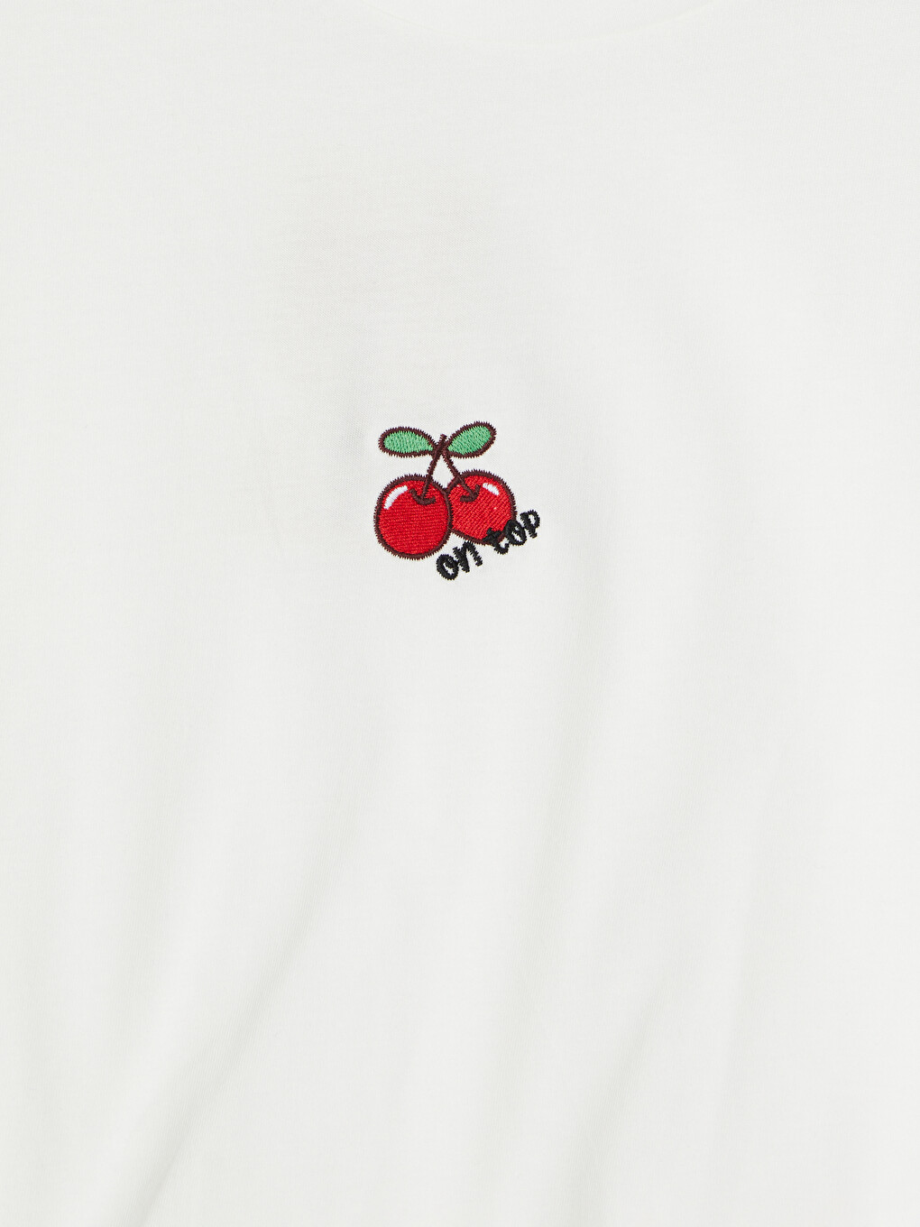 Ekru Bisiklet Yaka Nakışlı Kadın Şortlu Pijama Takımı-6
