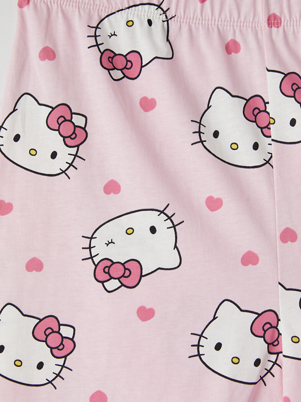Pembe Hello Kitty Baskılı Kadın Şortlu Pijama Takımı-5