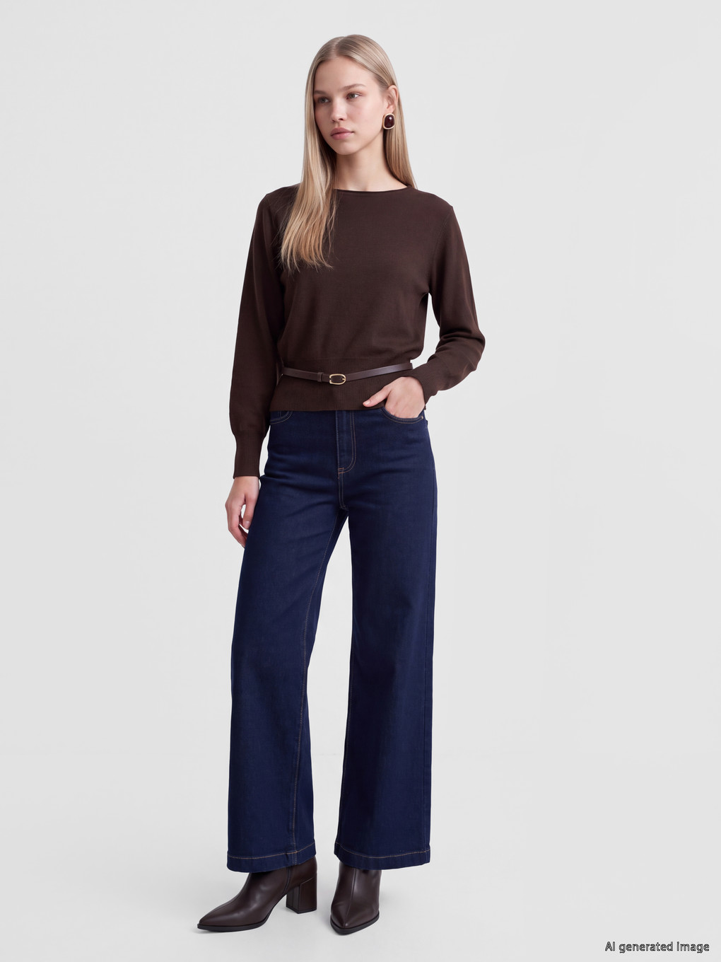 Woman Brown Sweater-1