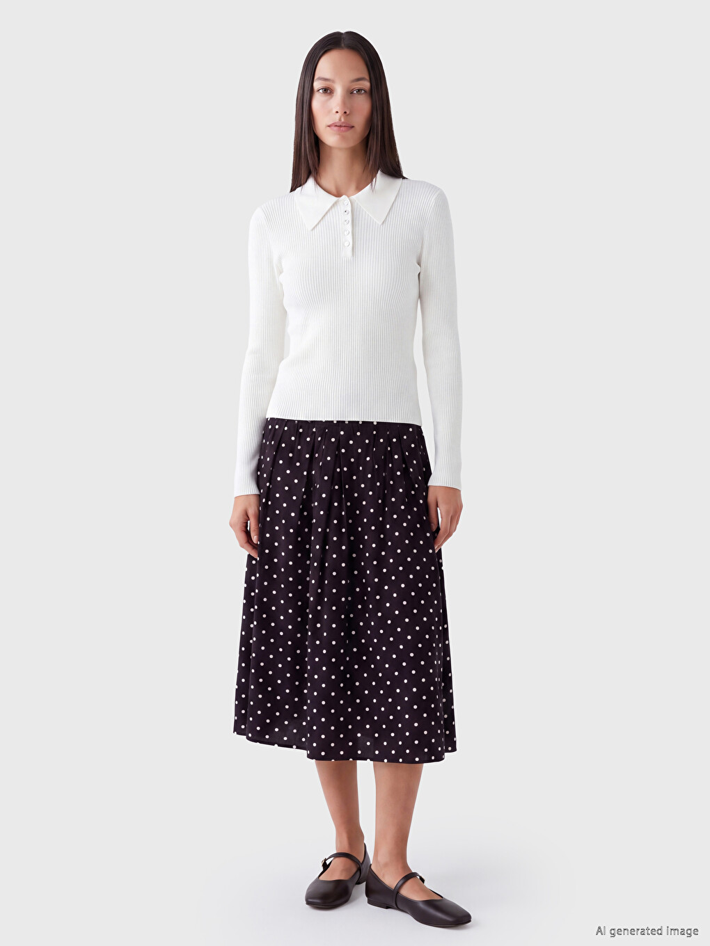 Shirt Collar Women's Knitwear Sweater-1
