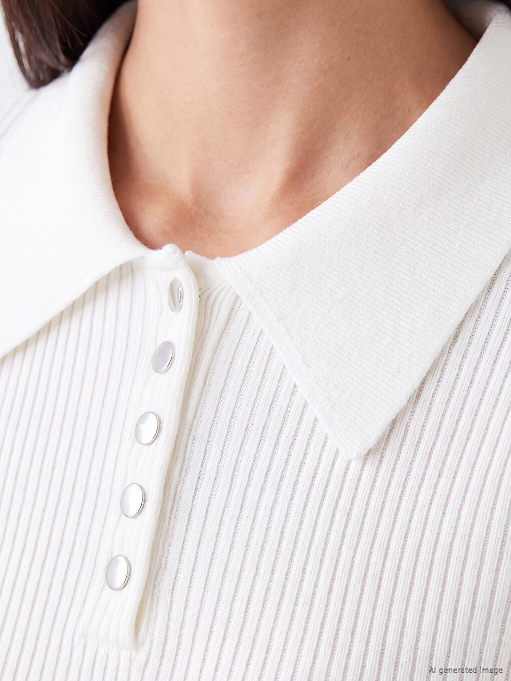Shirt Collar Women's Knitwear Sweater-3