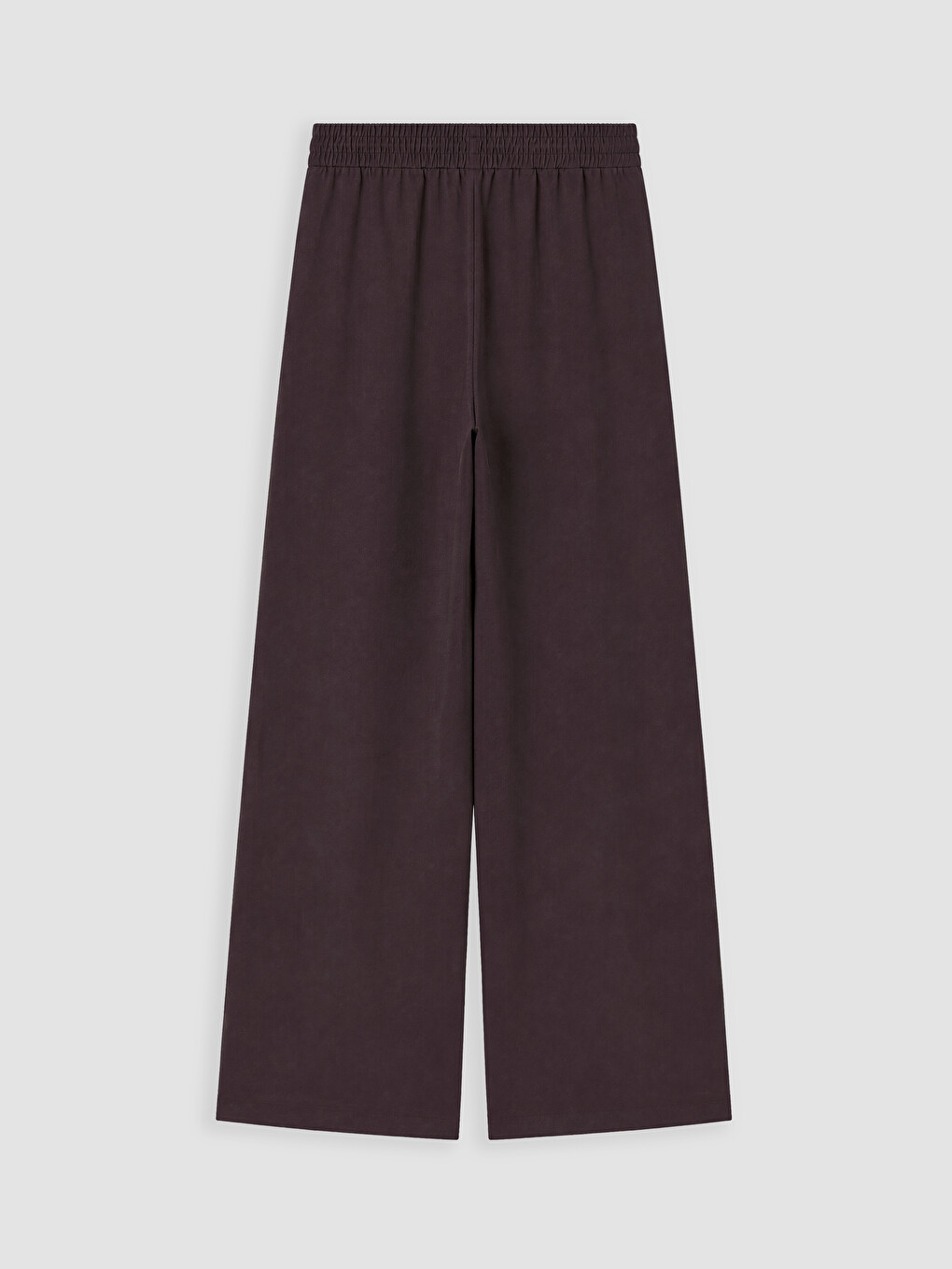 Kahverengi Beli Lastikli Geniş Paça Kadın Pantolon-6
