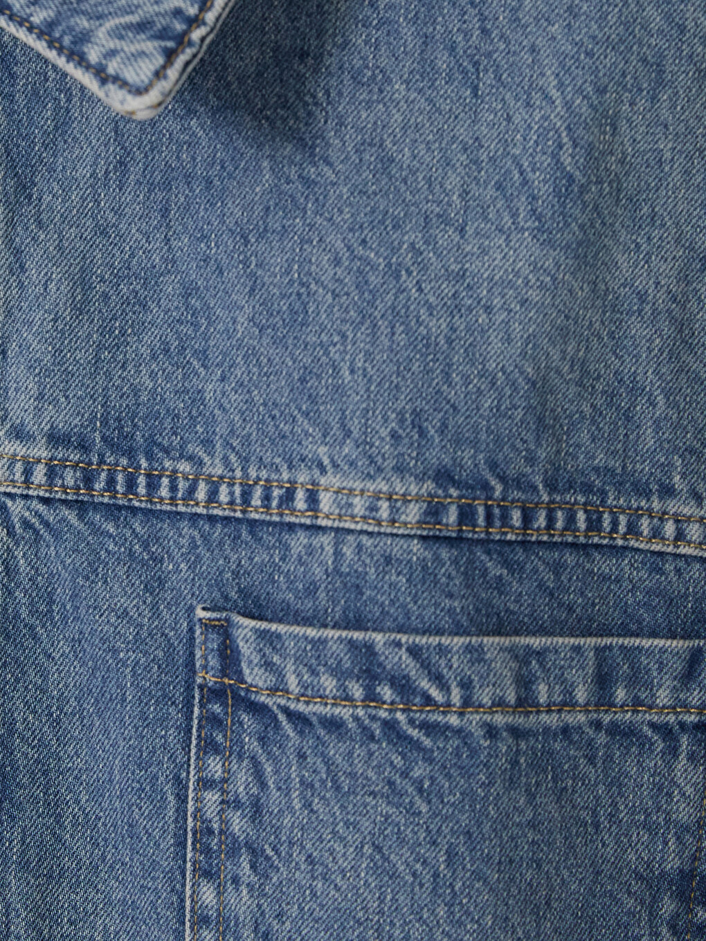 İndigo Relax Fit Erkek Jean Ceket-6