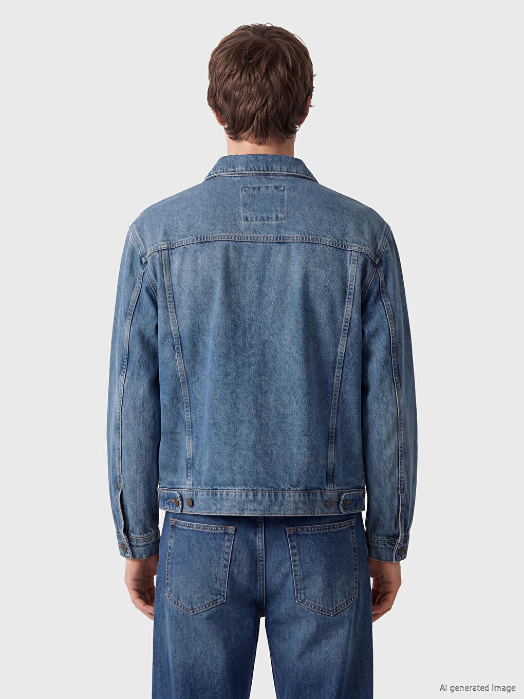 İndigo Relax Fit Erkek Jean Ceket-3