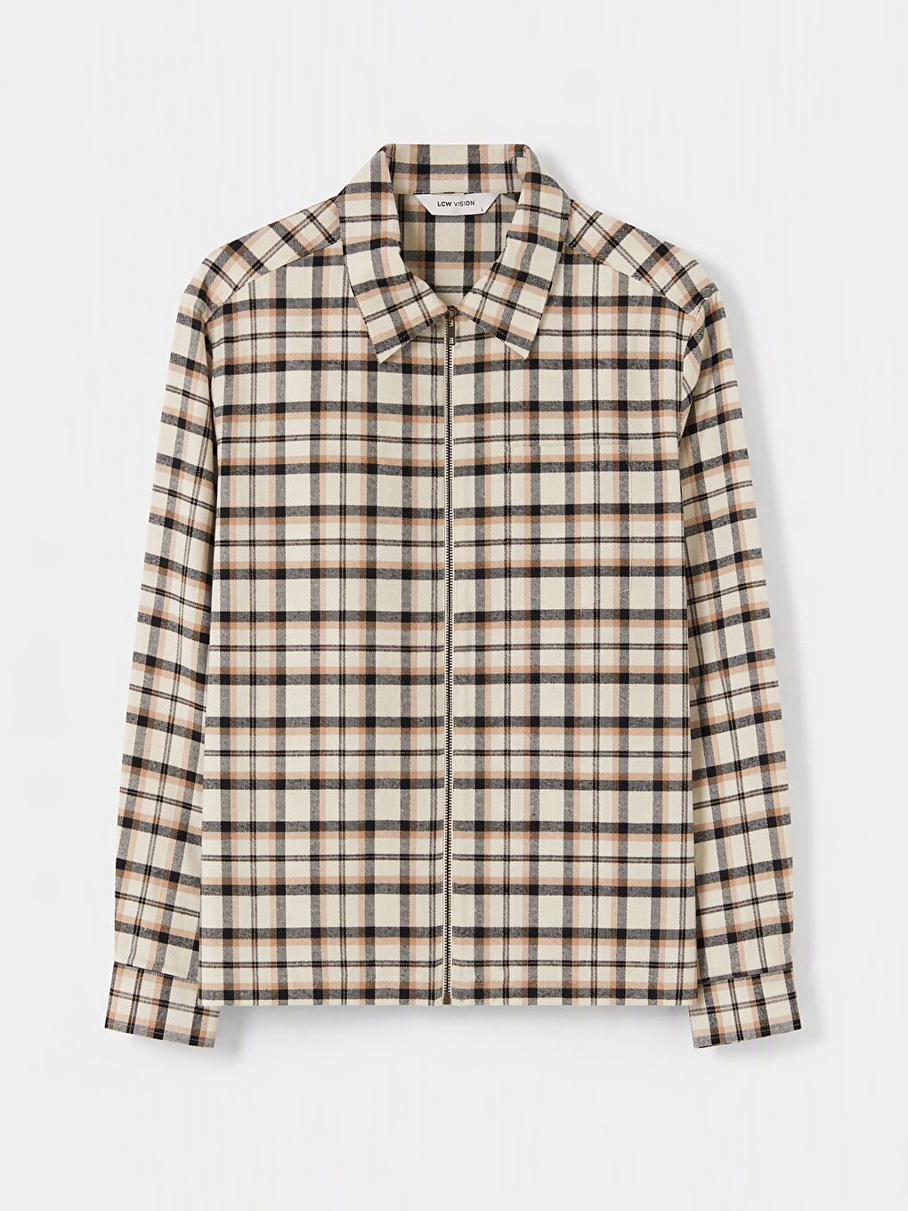Regular Fit Plaid Men's Shirt Jacket