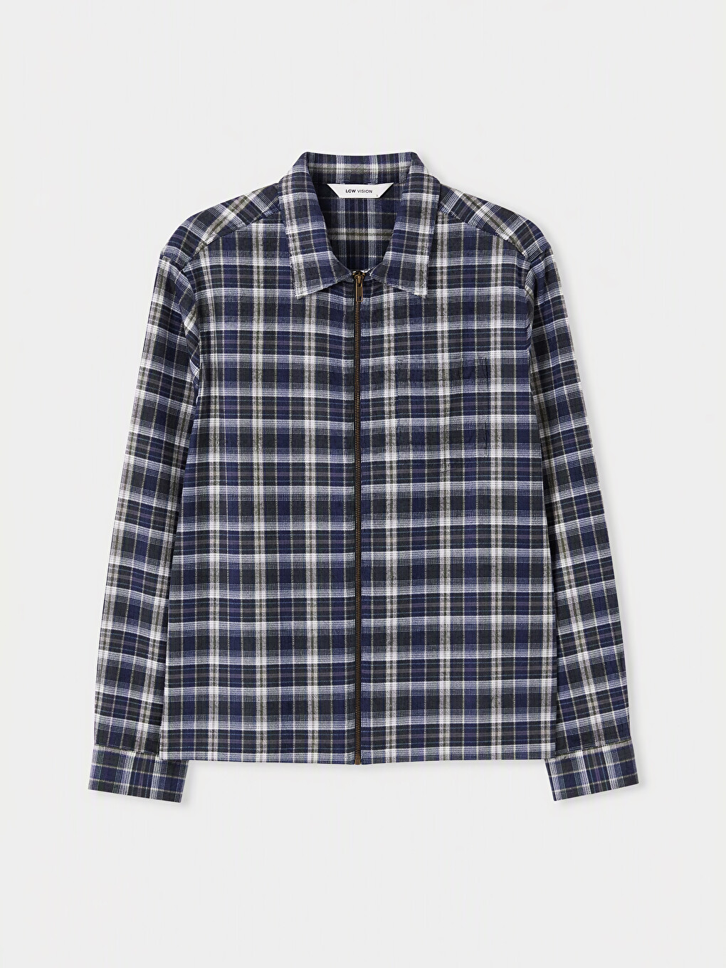 Regular Fit Plaid Men's Shirt Jacket