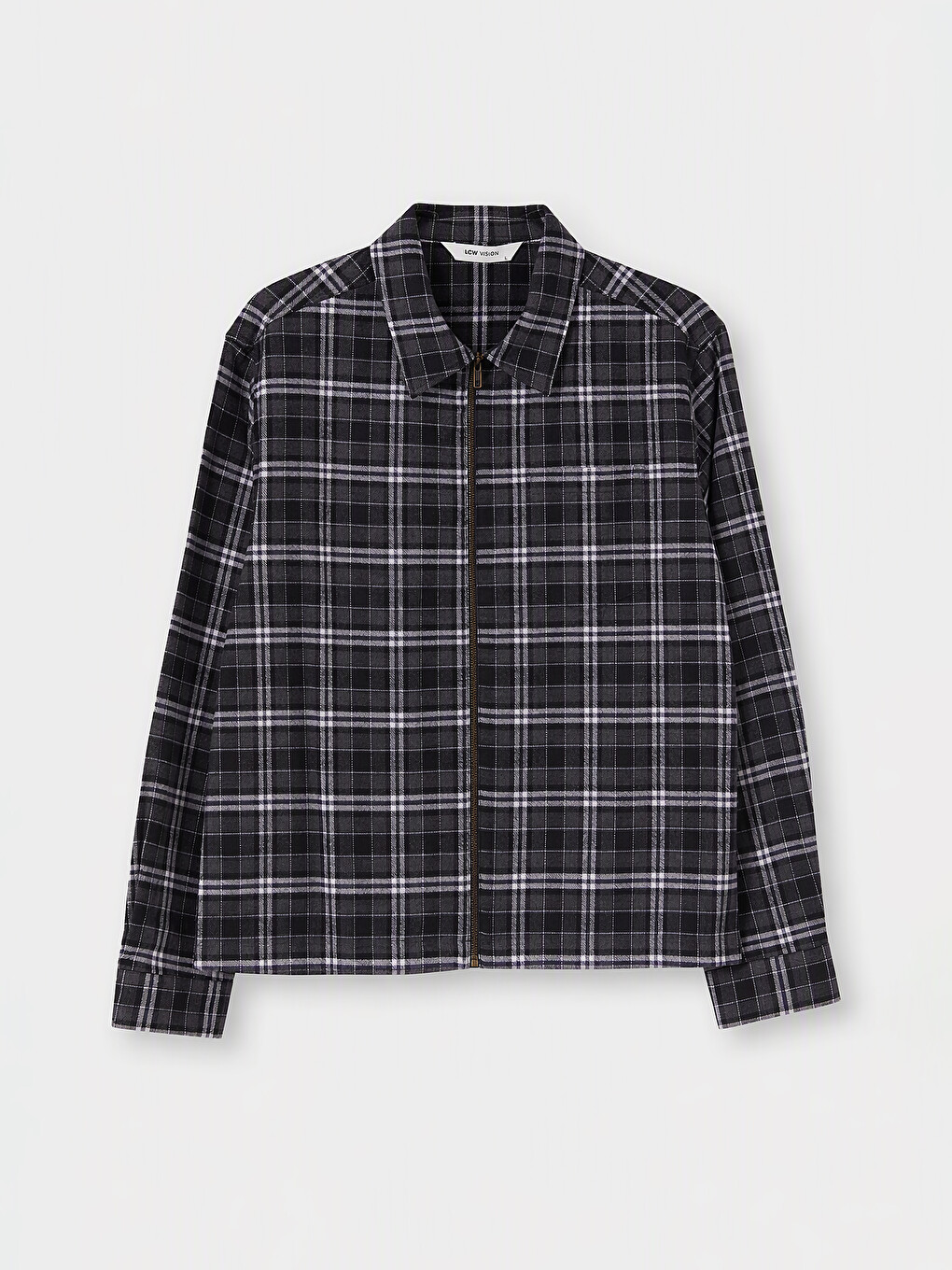 Plaid Gabardine Men's Shirt Jacket