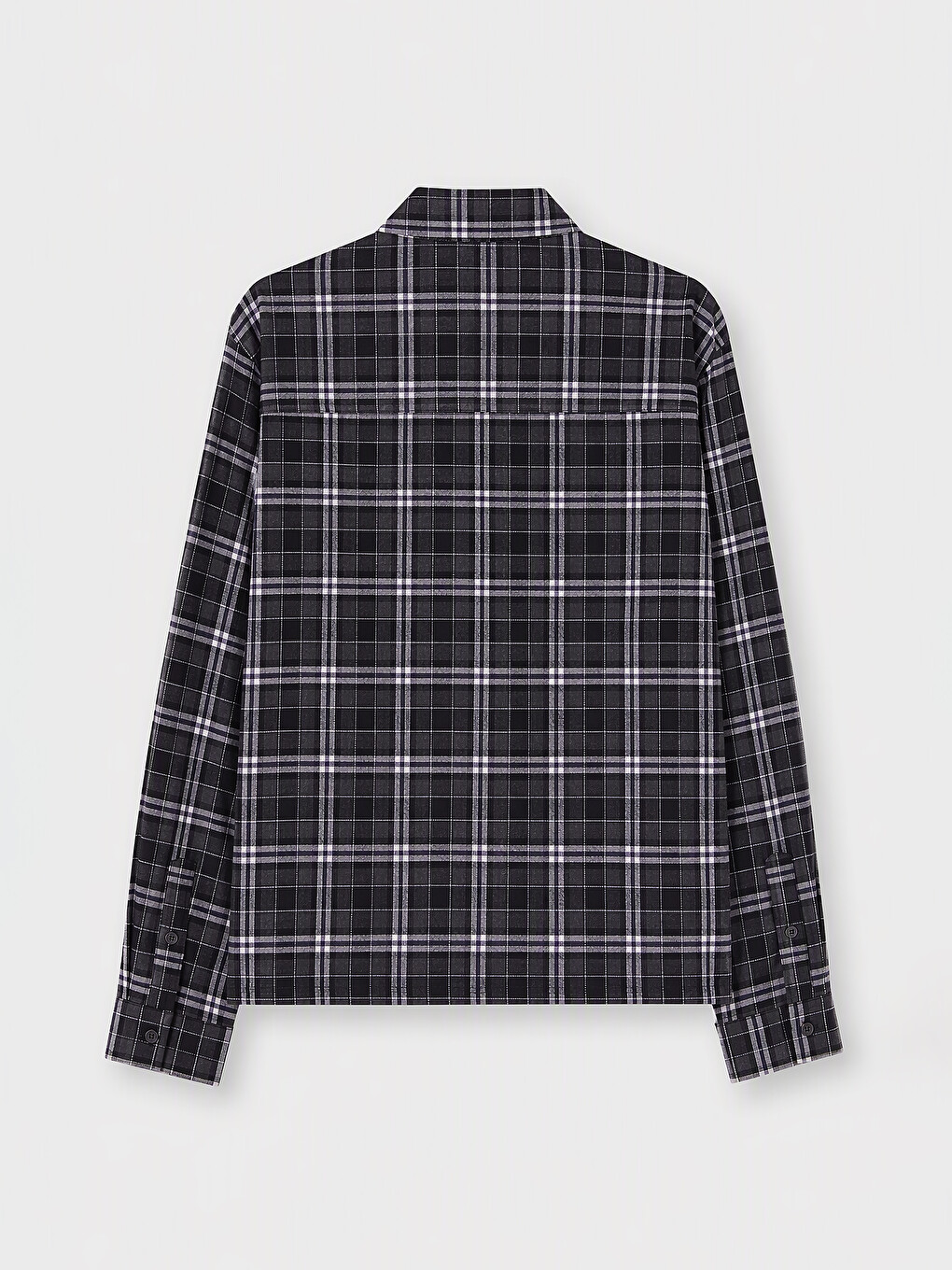 Plaid Gabardine Men's Shirt Jacket-1