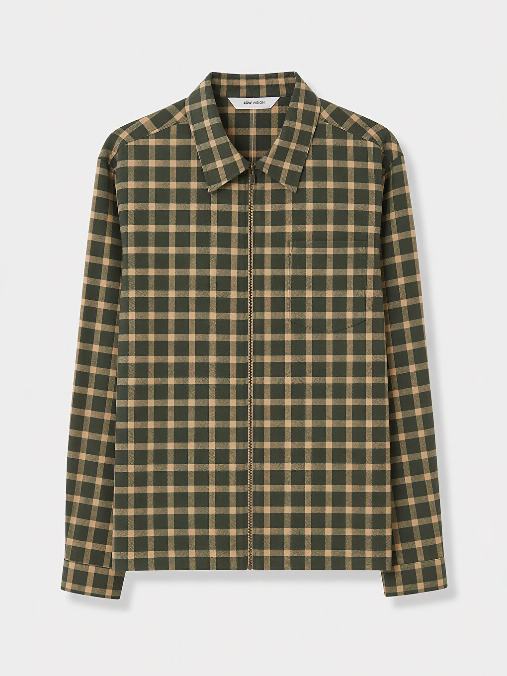 Regular Fit Plaid Men's Shirt Jacket