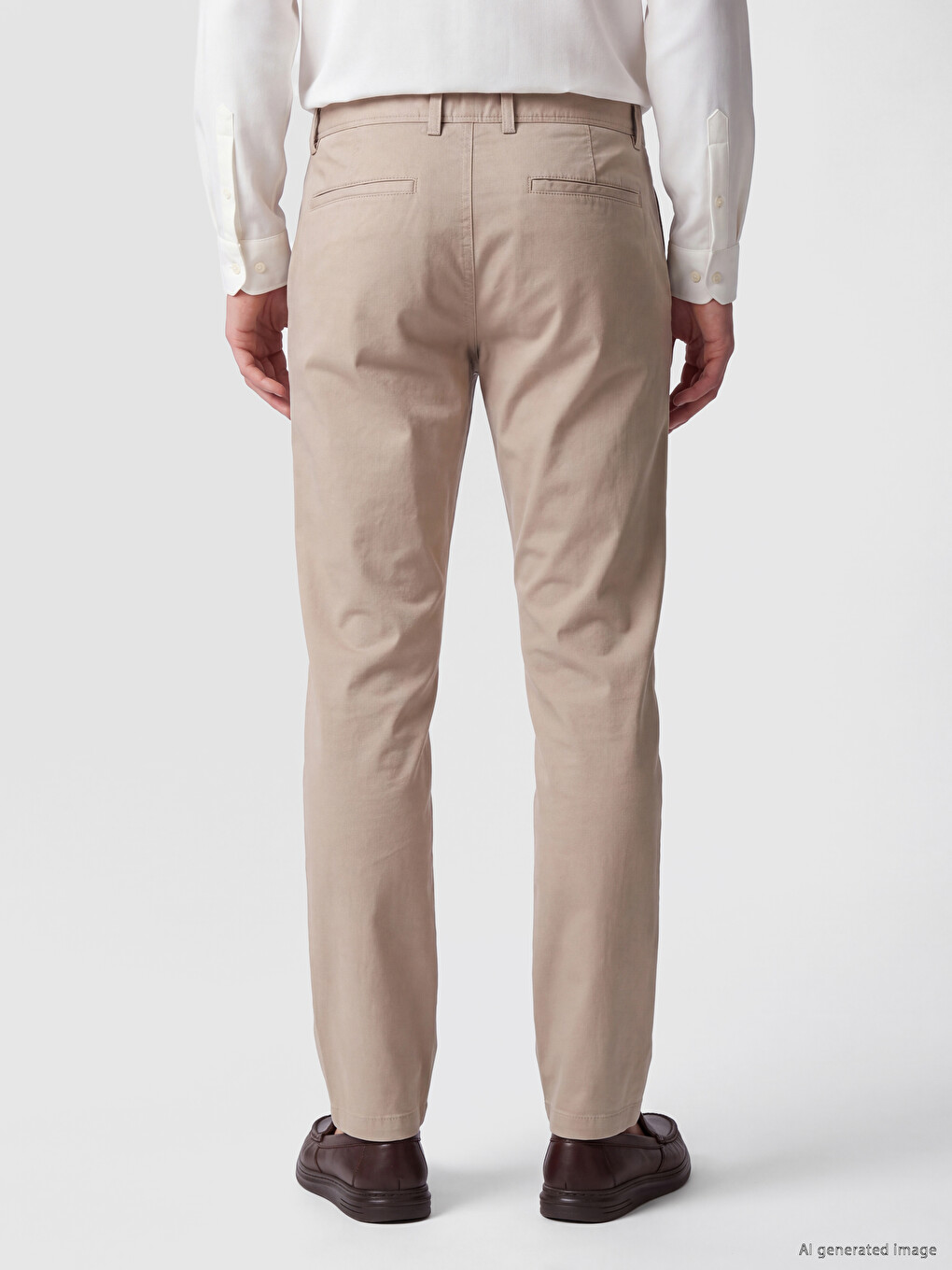 Bej Regular Fit Gabardin Erkek Pantolon-3