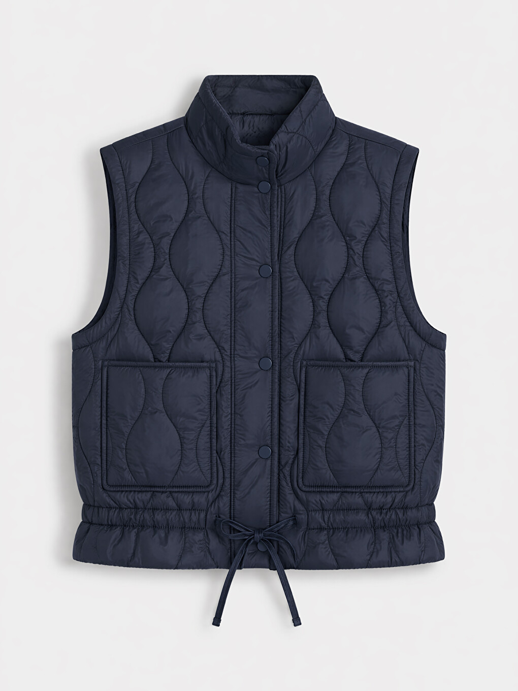 Femër Blu Jelek Puffer