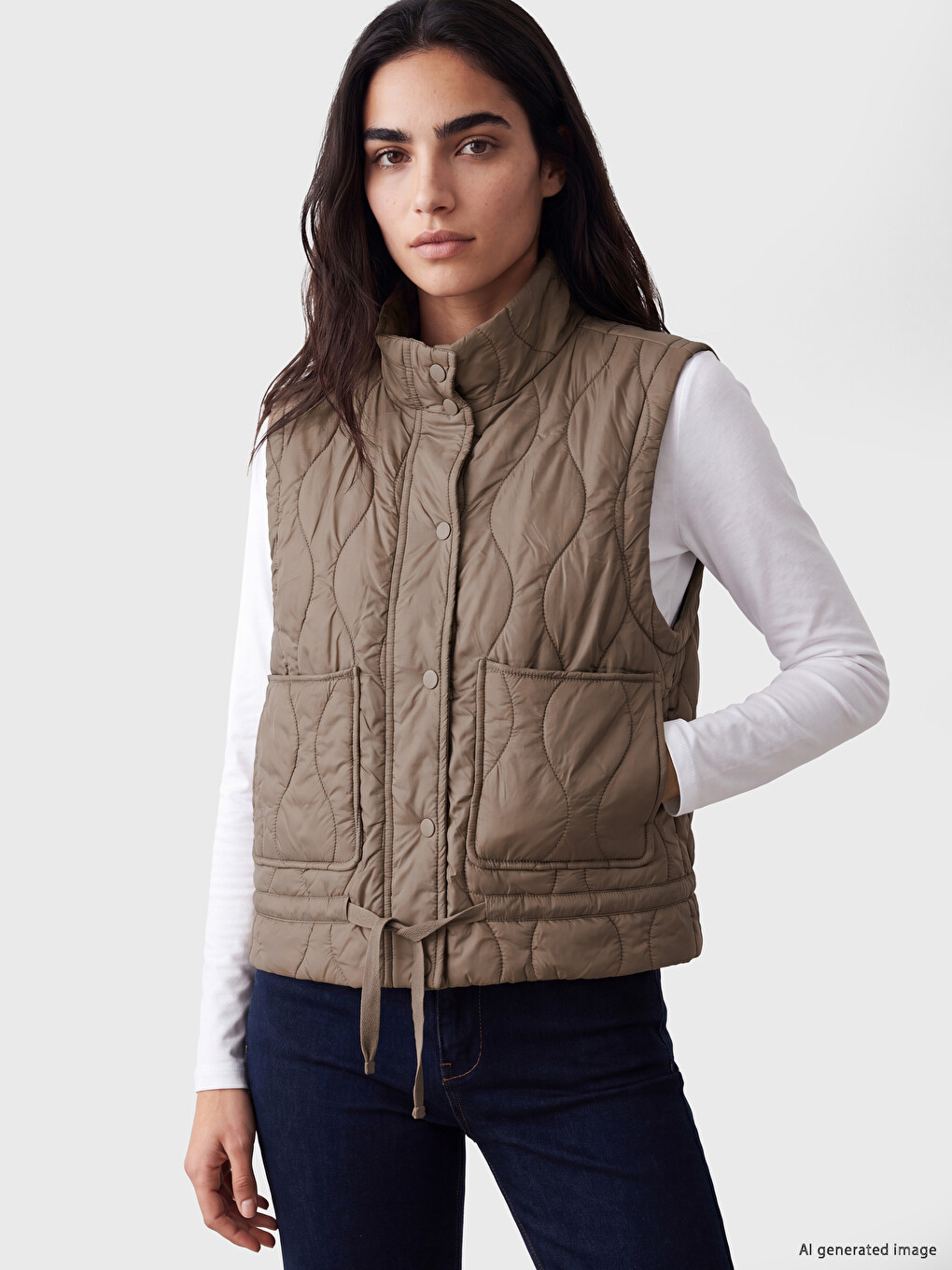 Quilted Oversize Women's Puffer Gilet