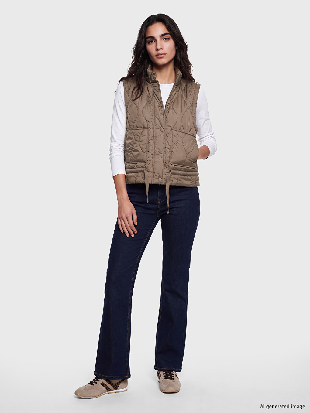 Quilted Oversize Women's Puffer Gilet-1