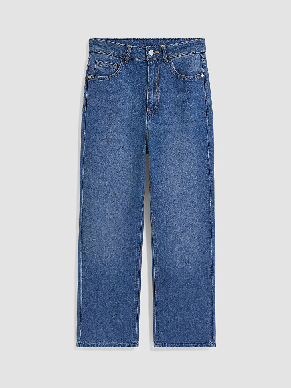 İndigo Straight Fit Kadın Jean Pantolon-4