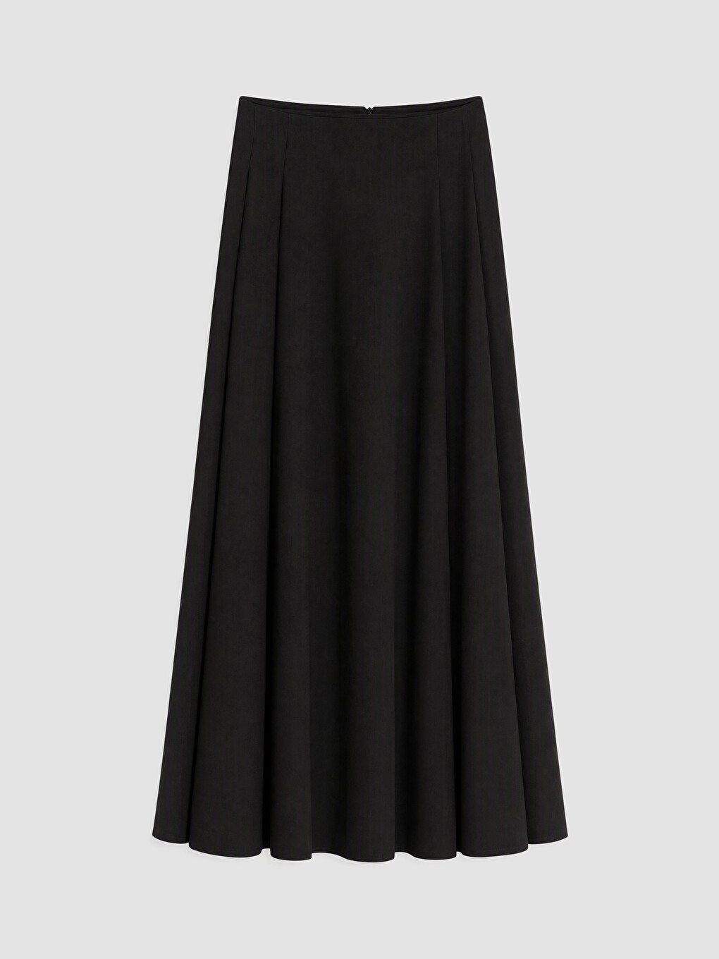 Waisted Zippered Flared Skirt