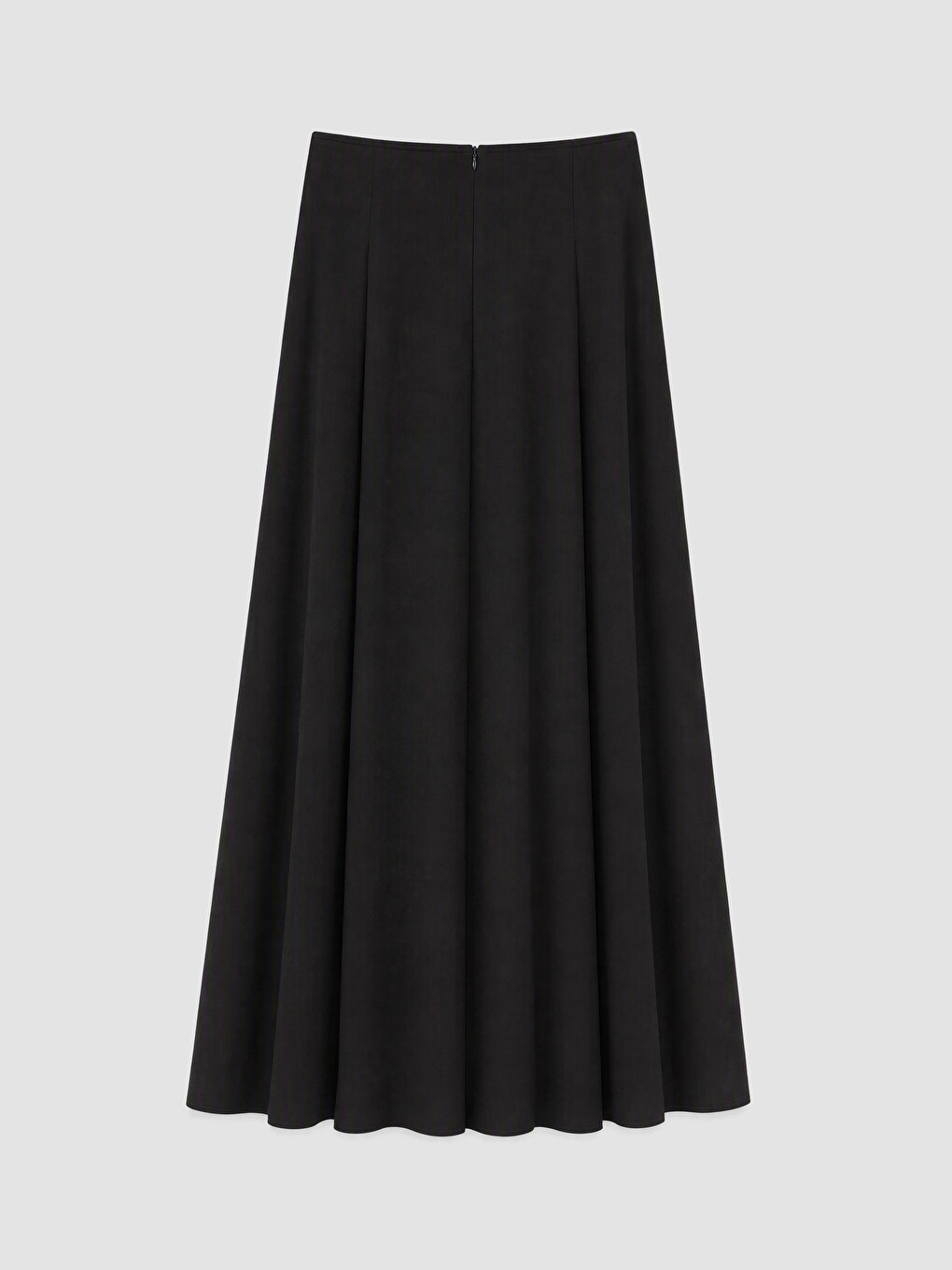 Waisted Zippered Flared Skirt-2