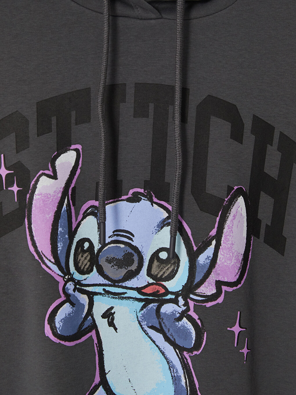 Stitch Štampana Oversize Ženska Debela Dukserica Sa Kapuljačom-6
