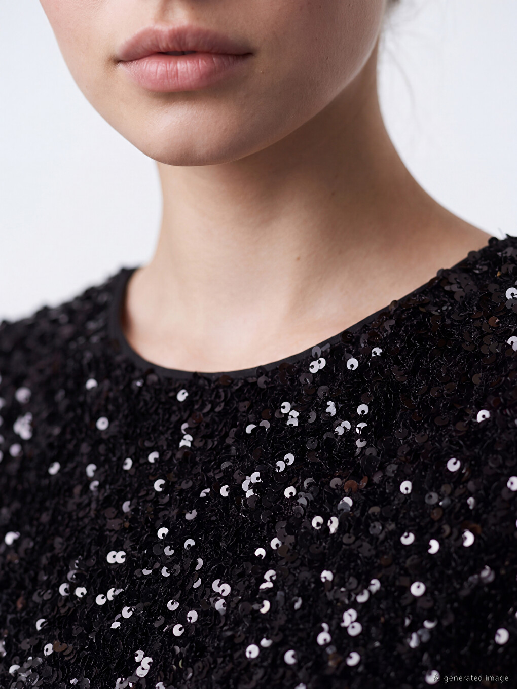 Sequined Mini Evening Dress-3