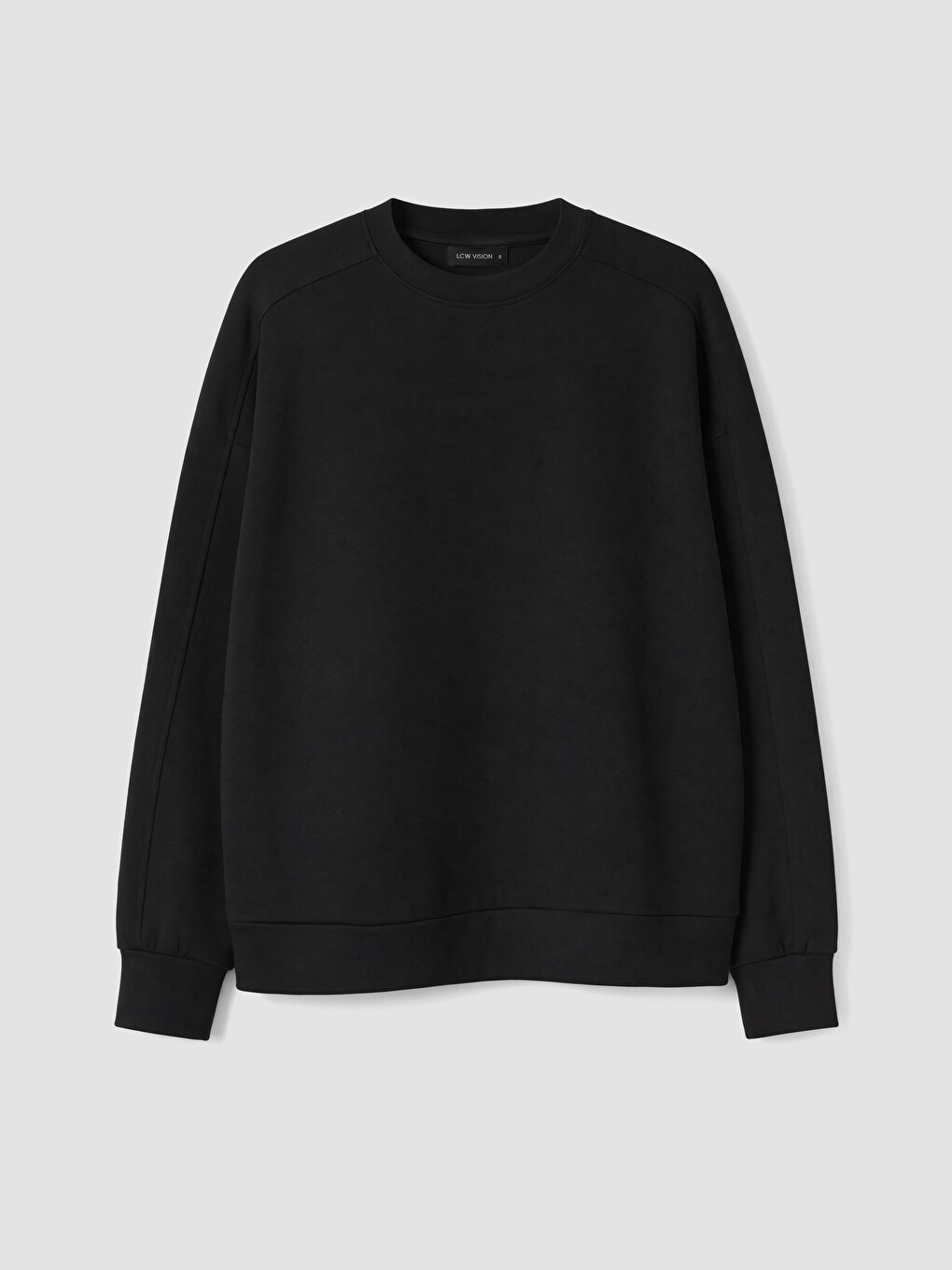 Siyah Soft Touch Oversize Kadın Sweatshirt-4