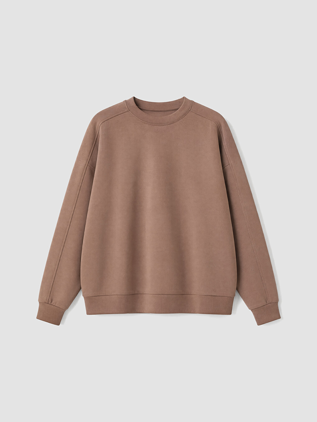 Kahverengi Soft Touch Oversize Kadın Sweatshirt