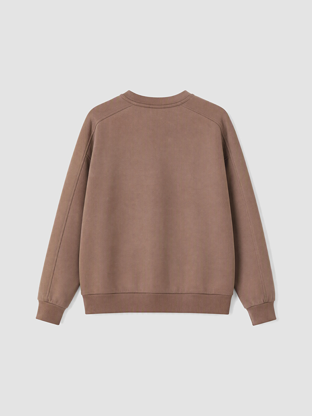 Kahverengi Soft Touch Oversize Kadın Sweatshirt-2
