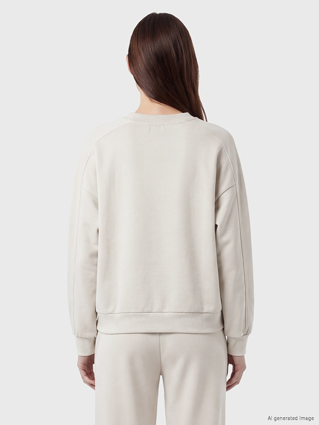 Sweatshirt Oversize Me Prekje Të Butë Për Gra-3