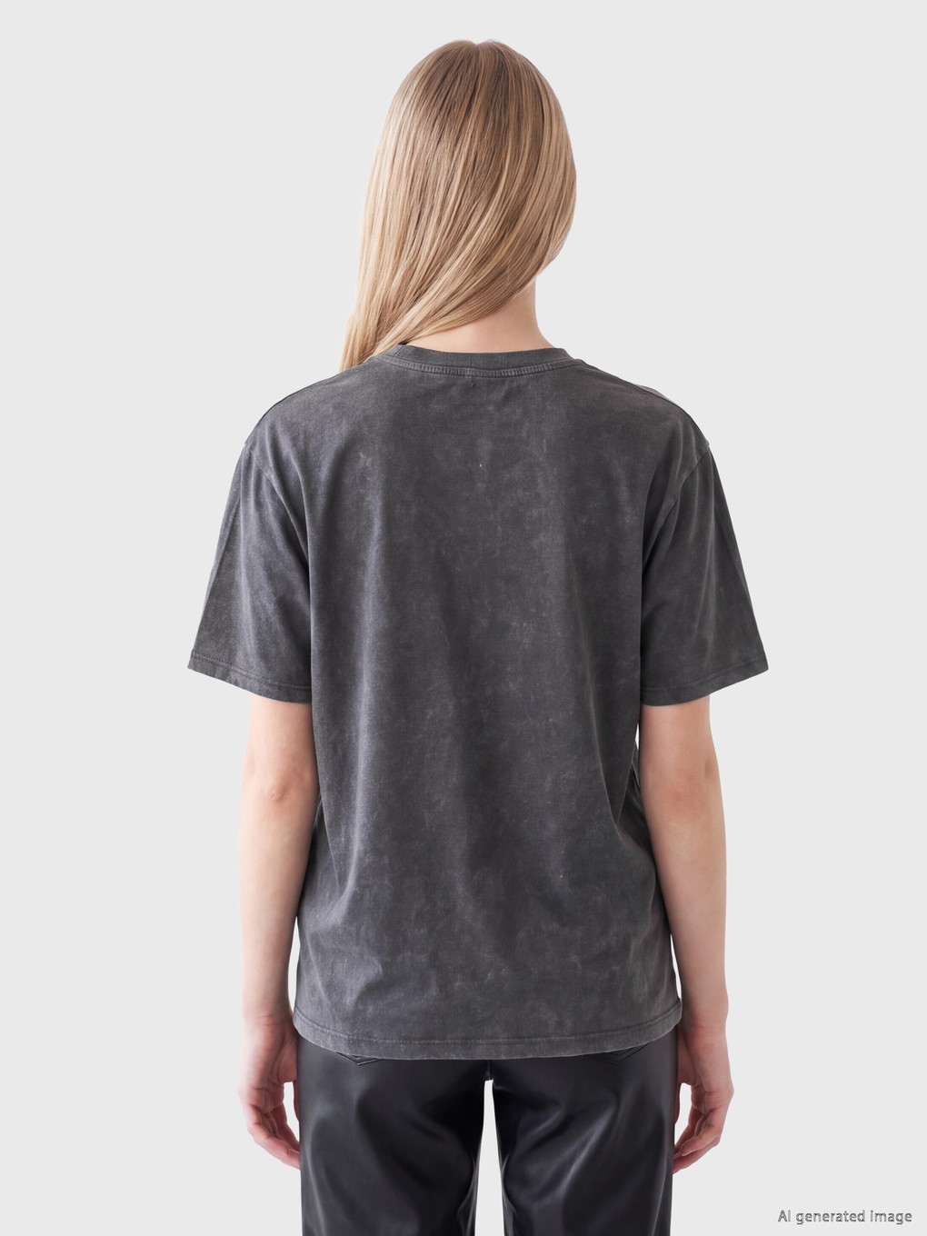 Printed %100 Cotton Women's T-shirt-3