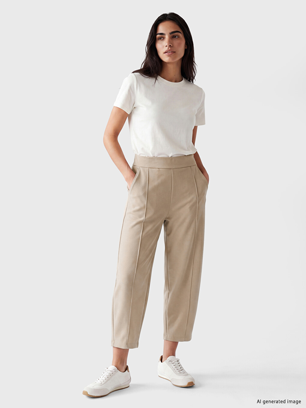 Elastic Waist Soft Touch Women's Trousers