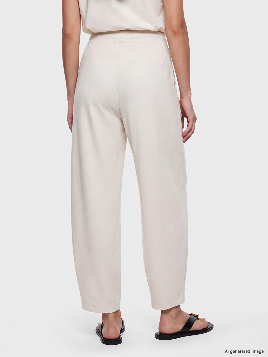 Elastic Waist Soft Touch Women's Trousers-3
