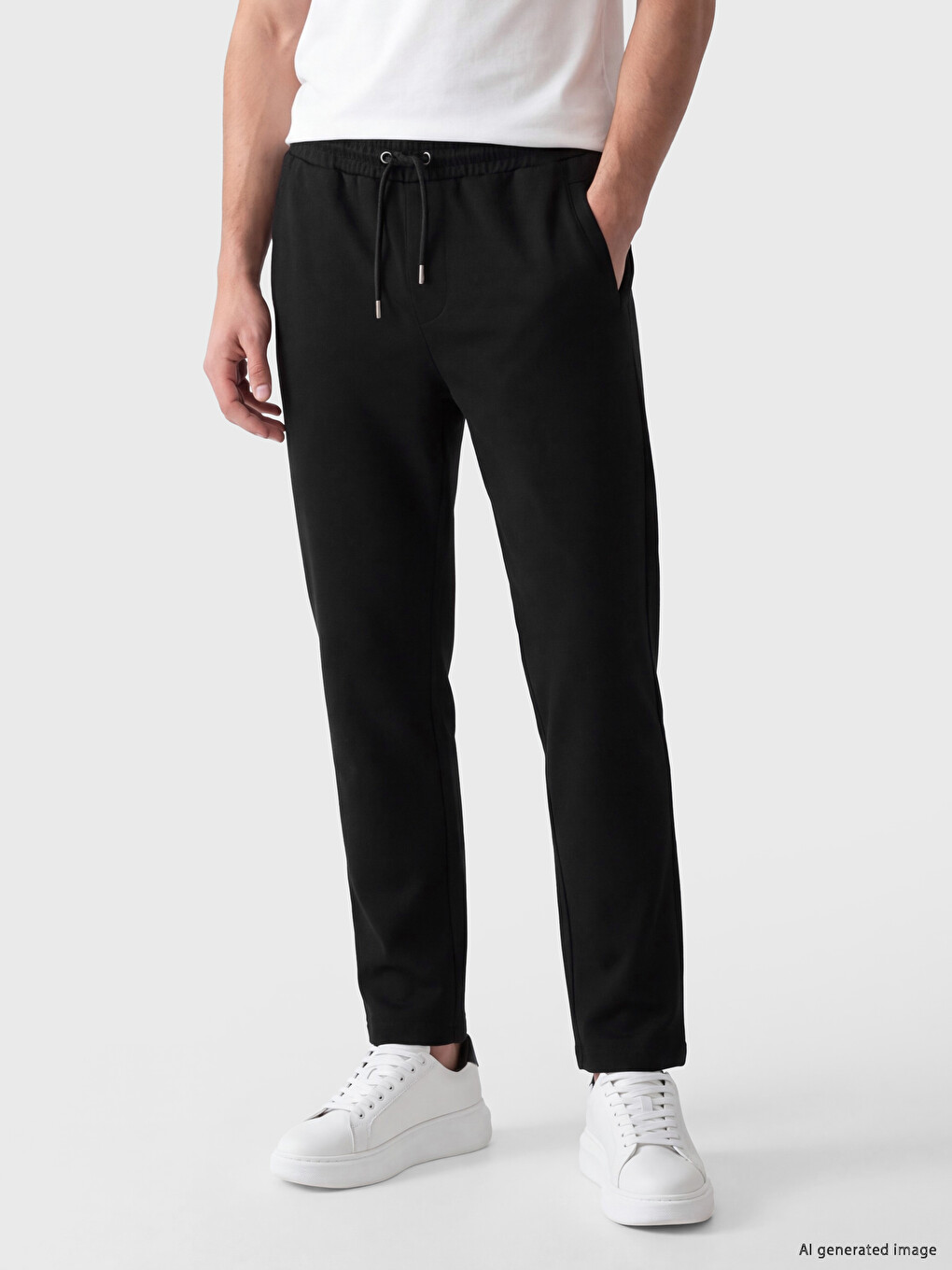 Siyah Regular Fit Erkek Eşofman Altı-1