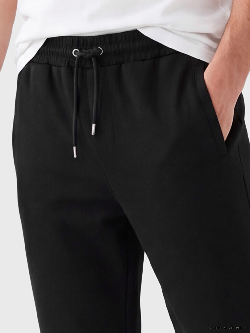 Siyah Regular Fit Erkek Eşofman Altı-3
