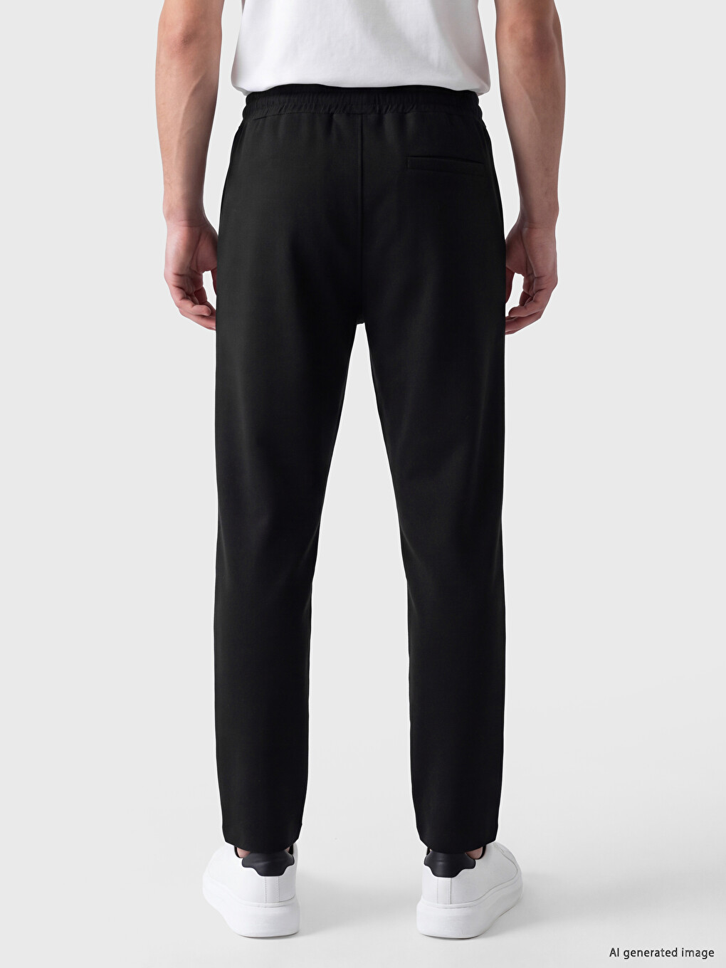 Siyah Regular Fit Erkek Eşofman Altı-4