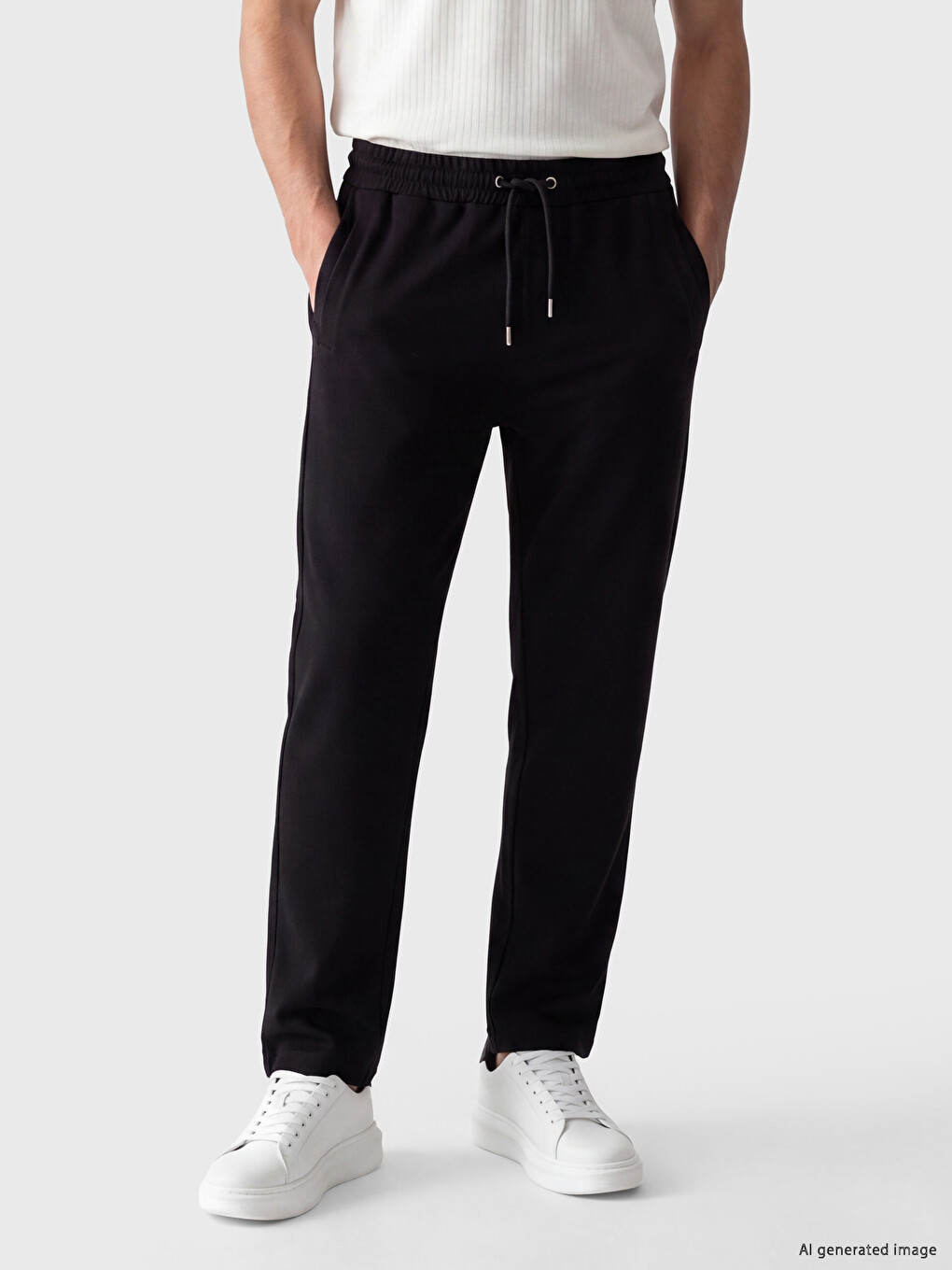 Siyah Regular Fit Erkek Jogger Eşofman Altı-1