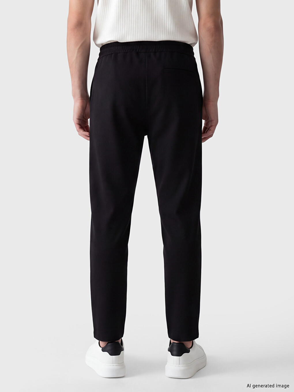 Siyah Regular Fit Erkek Jogger Eşofman Altı-2
