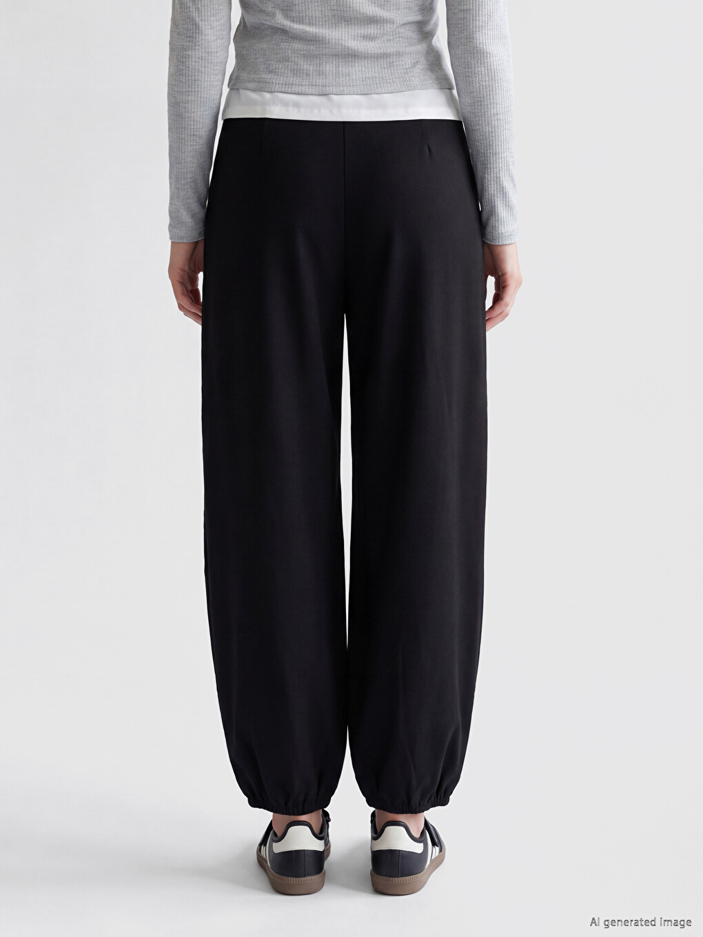 Elastic Waist Women's Shalwar Trousers-3