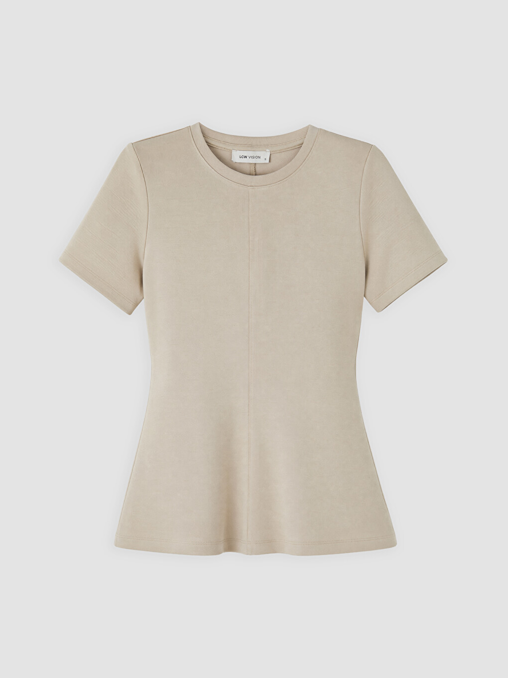 Bej Soft Touch Peplum Bluz