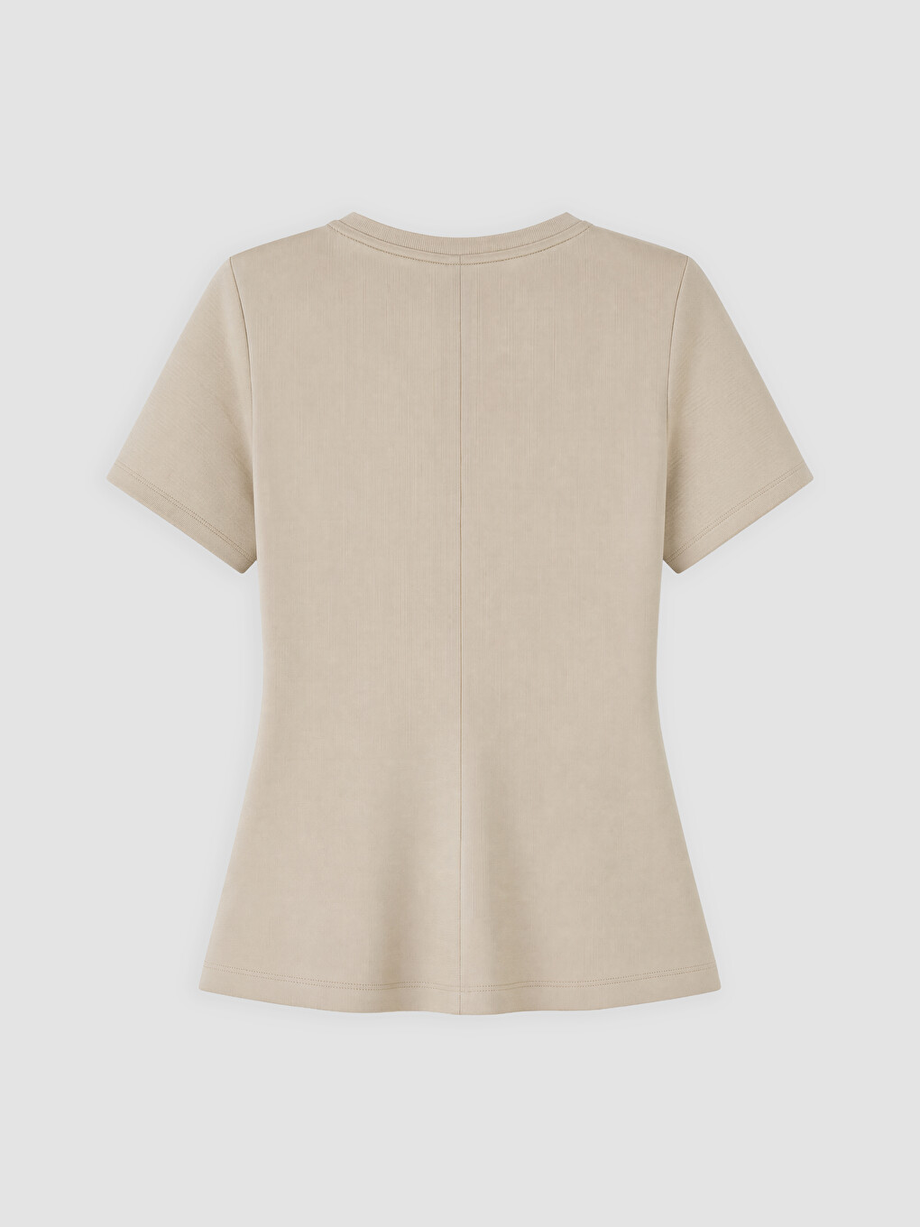 Bej Soft Touch Peplum Bluz-1