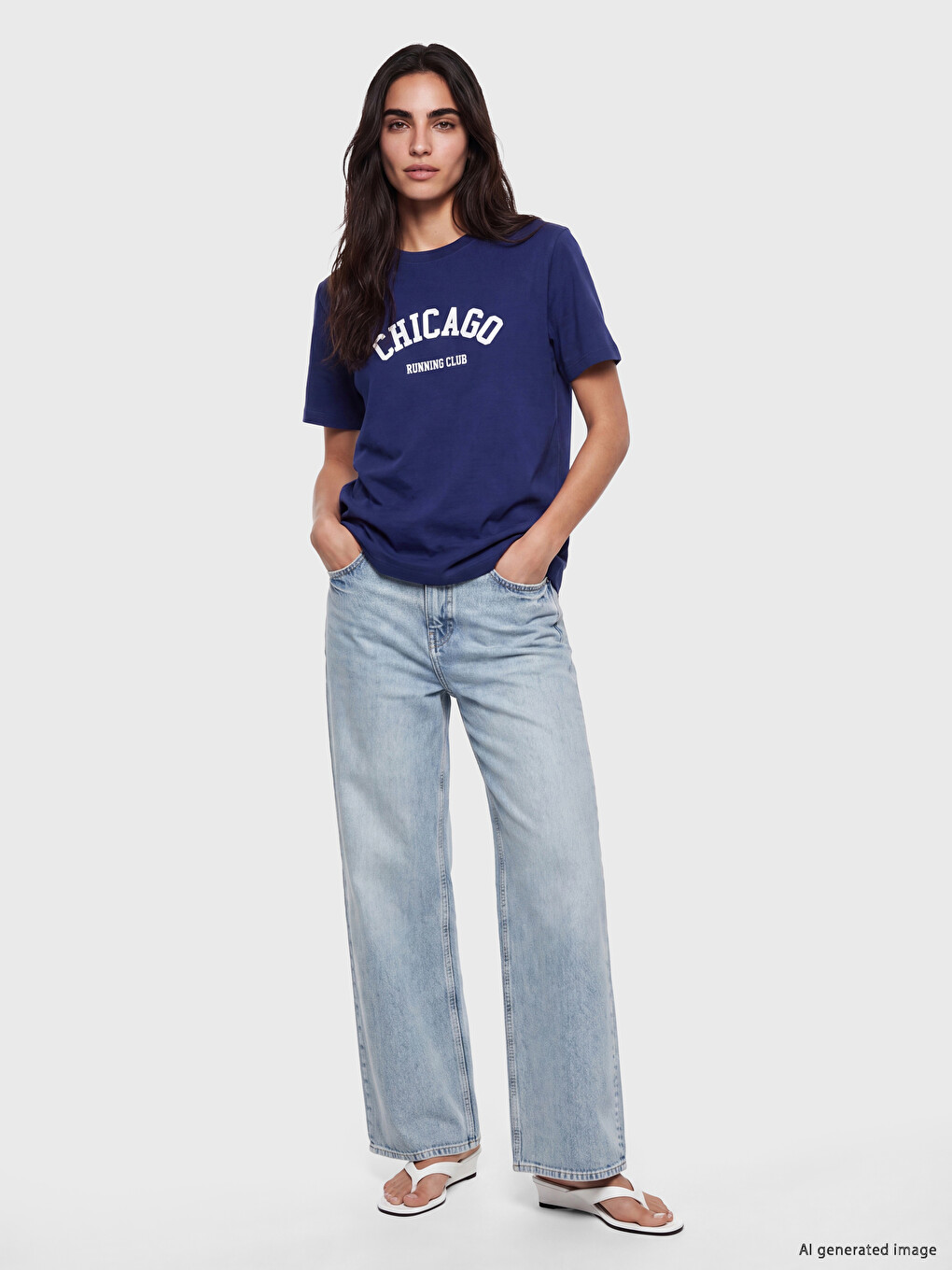 Chicago Printed 100% Cotton Women's T-shirt-1