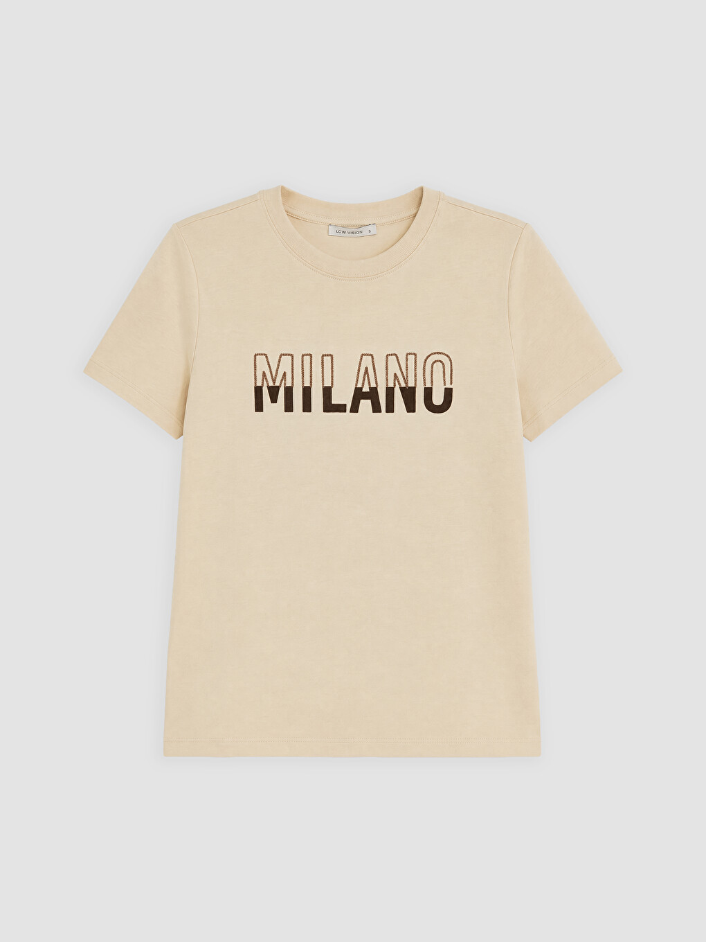Woman Beige T-shirt-4